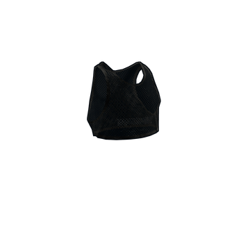Black Mesh Crop Top